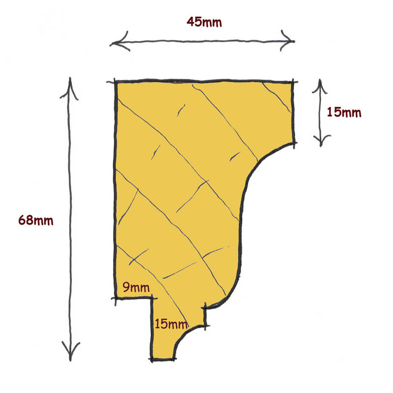 Large Rebated Cornice Moulding