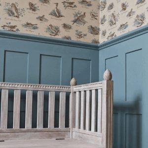 Victorian wall panelling made from MDF moisture resistant panelling and painted.