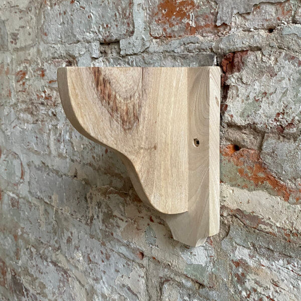 Shelf bracket in natural wood